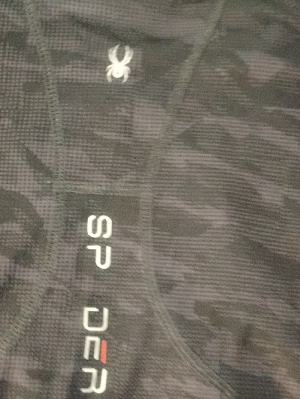 Spyder Men’s Dark Gray Black Camo Short Sleeve Tee - Picture 7 of 7